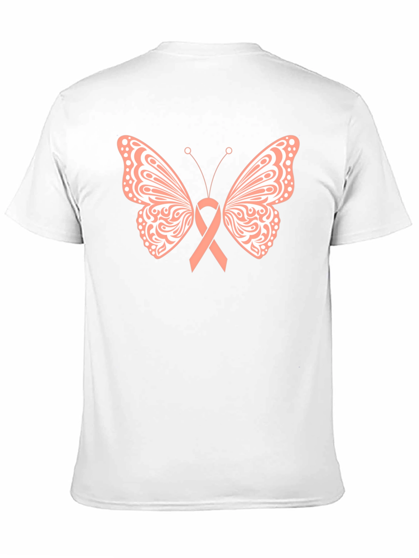 Butterfly Ribbon T-Shirt Breast Cancer Awareness Black Tee