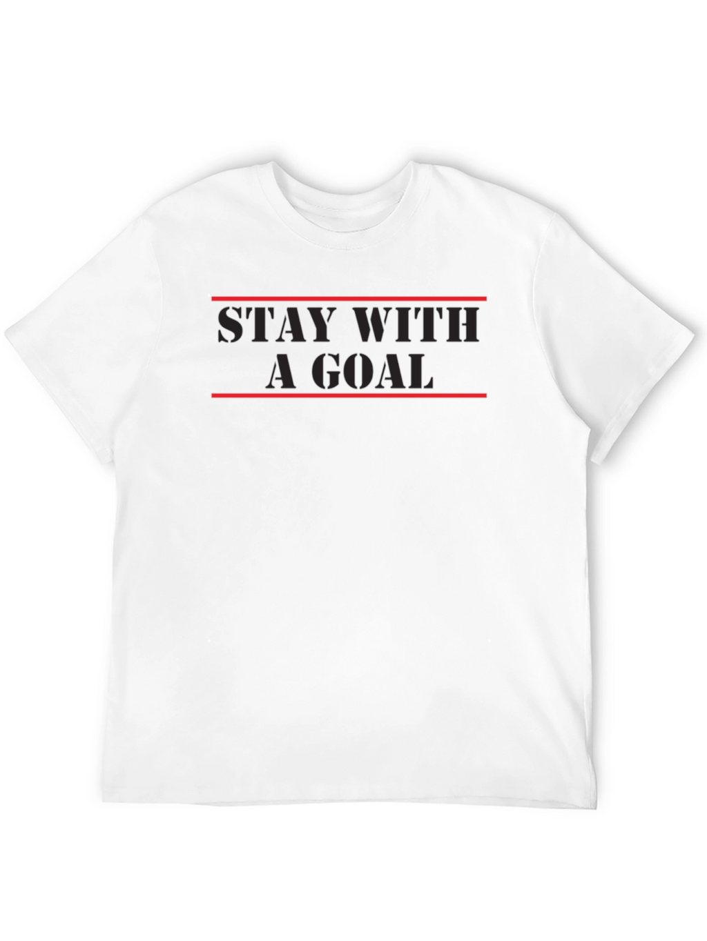 Stay With A Goal Black Graphic Tee