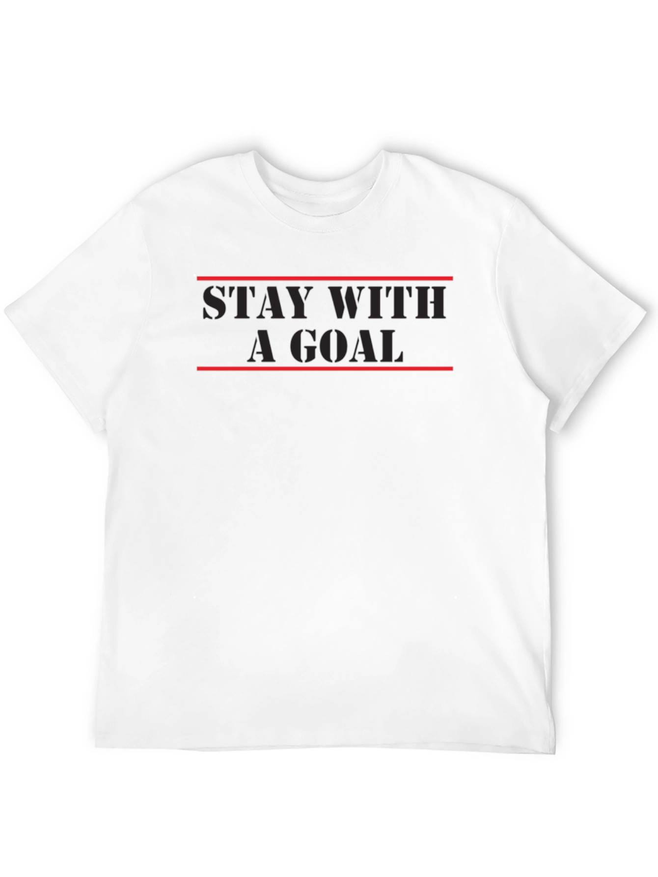 Stay With A Goal Black Graphic Tee