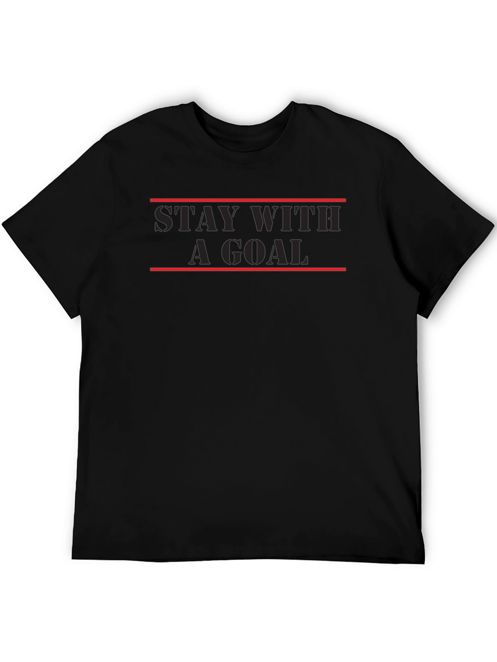 Stay With A Goal Black Graphic Tee