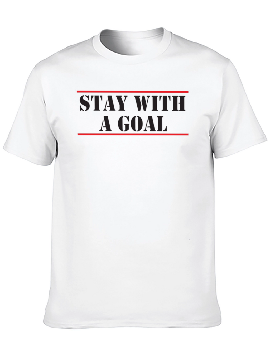Stay With A Goal Black Graphic Tee