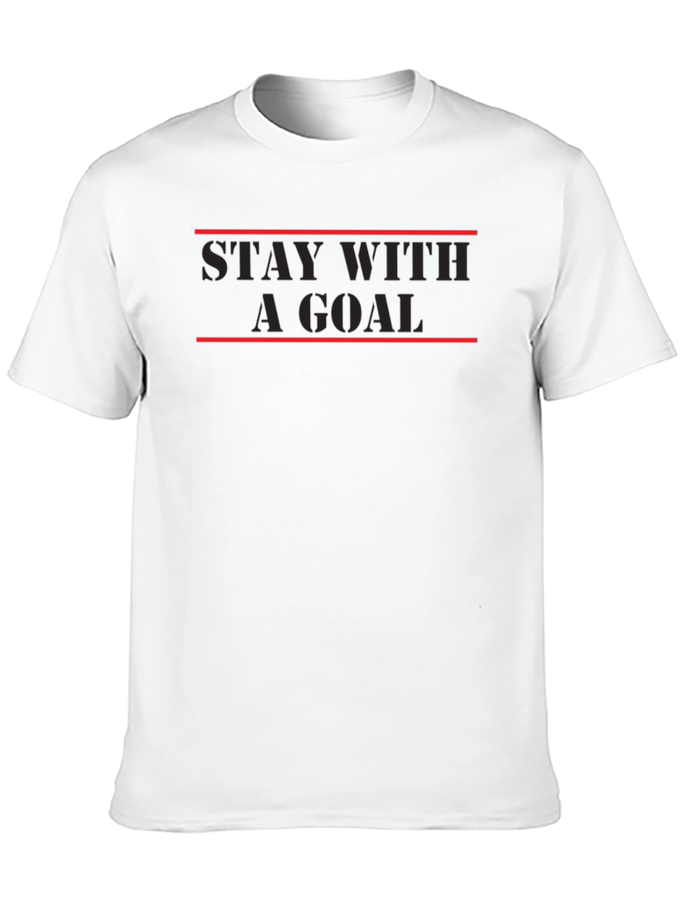 Stay With A Goal Black Graphic Tee