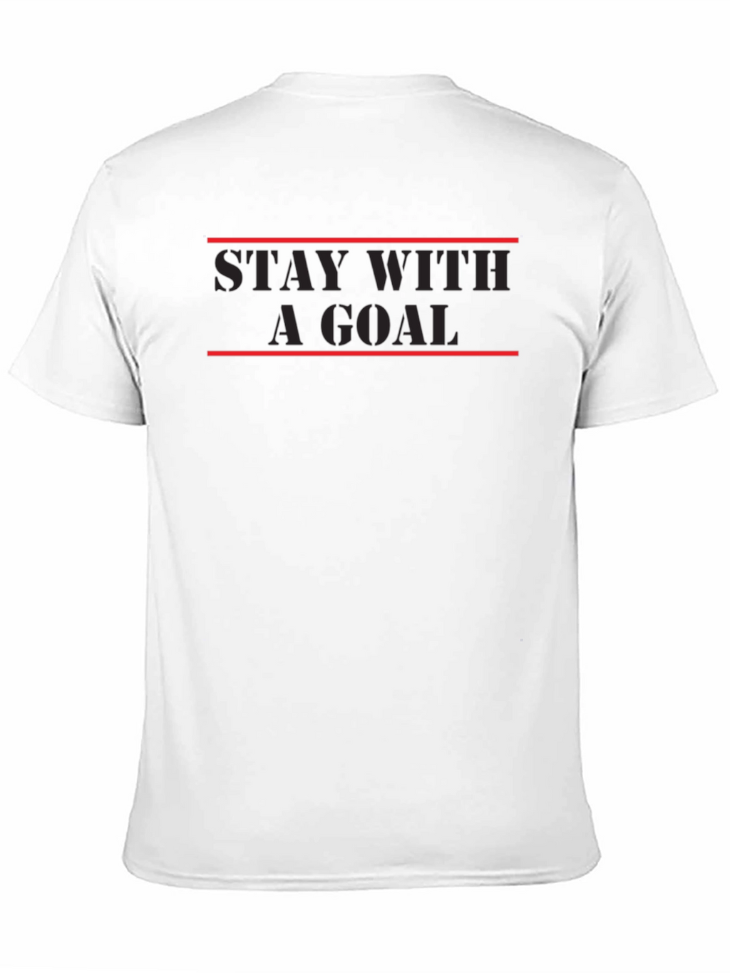 Stay With A Goal Black Graphic Tee