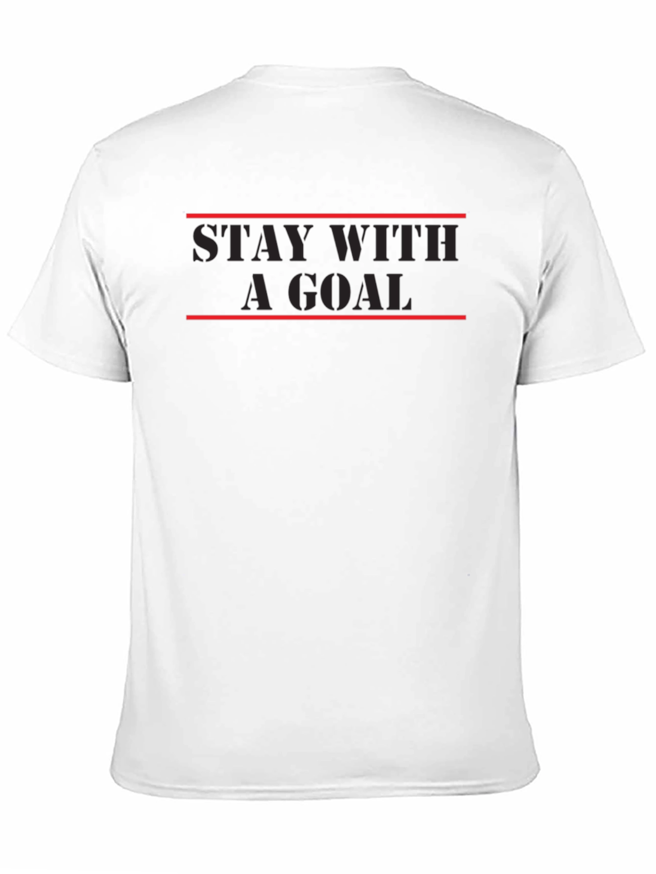 Stay With A Goal Black Graphic Tee