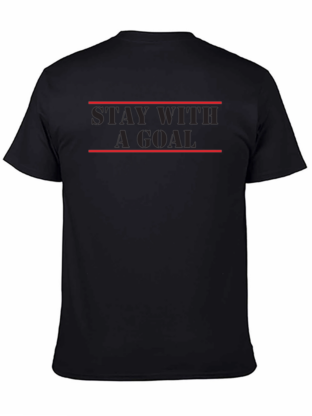 Stay With A Goal Black Graphic Tee