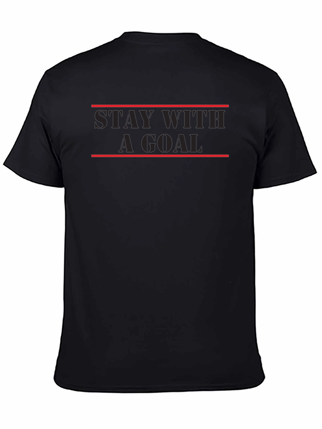 Stay With A Goal Black Graphic Tee