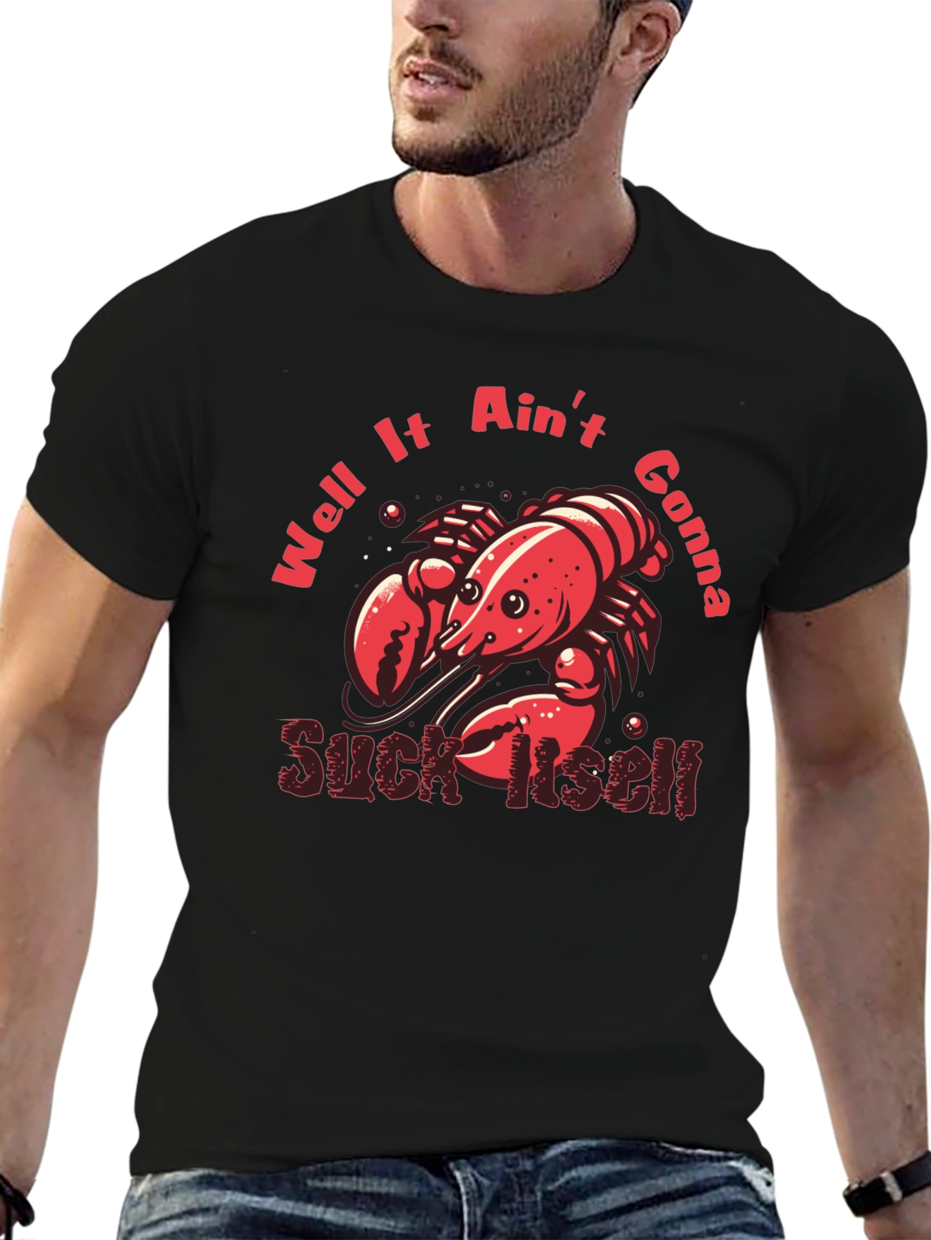 Crawfish Suck Itself Graphic T-Shirt