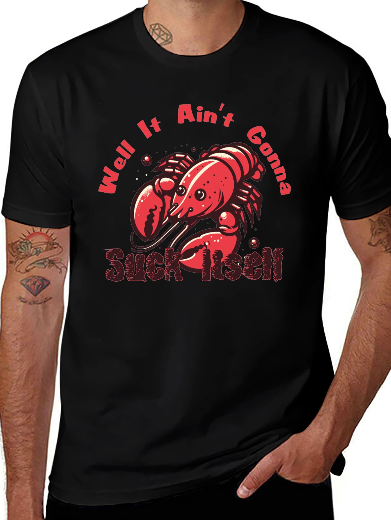 Crawfish Suck Itself Graphic T-Shirt