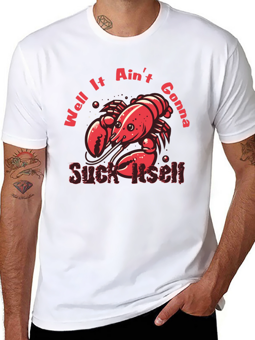 Crawfish Suck Itself Graphic T-Shirt