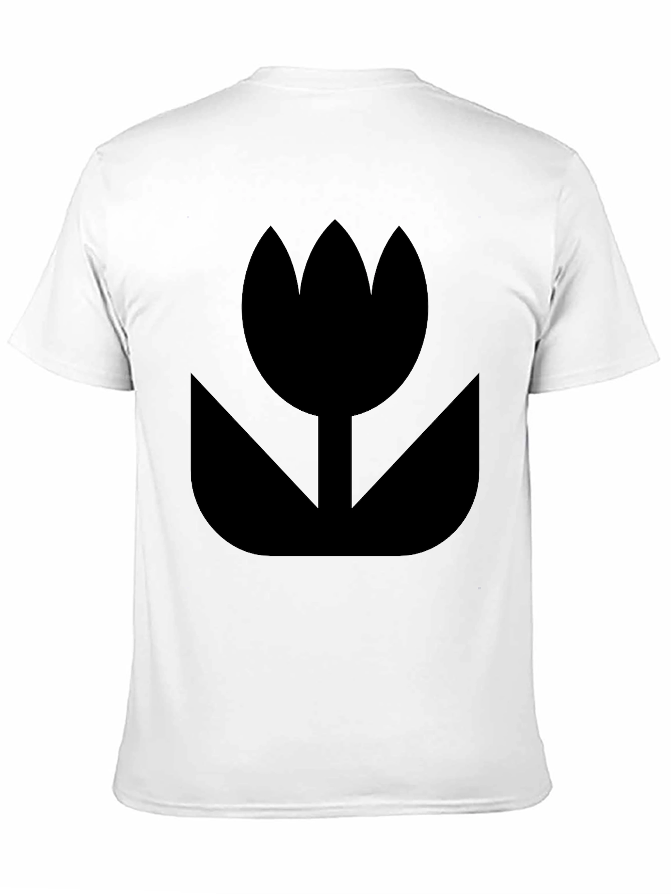 Black Tulip Graphic Tee - Stylish Unisex Design
