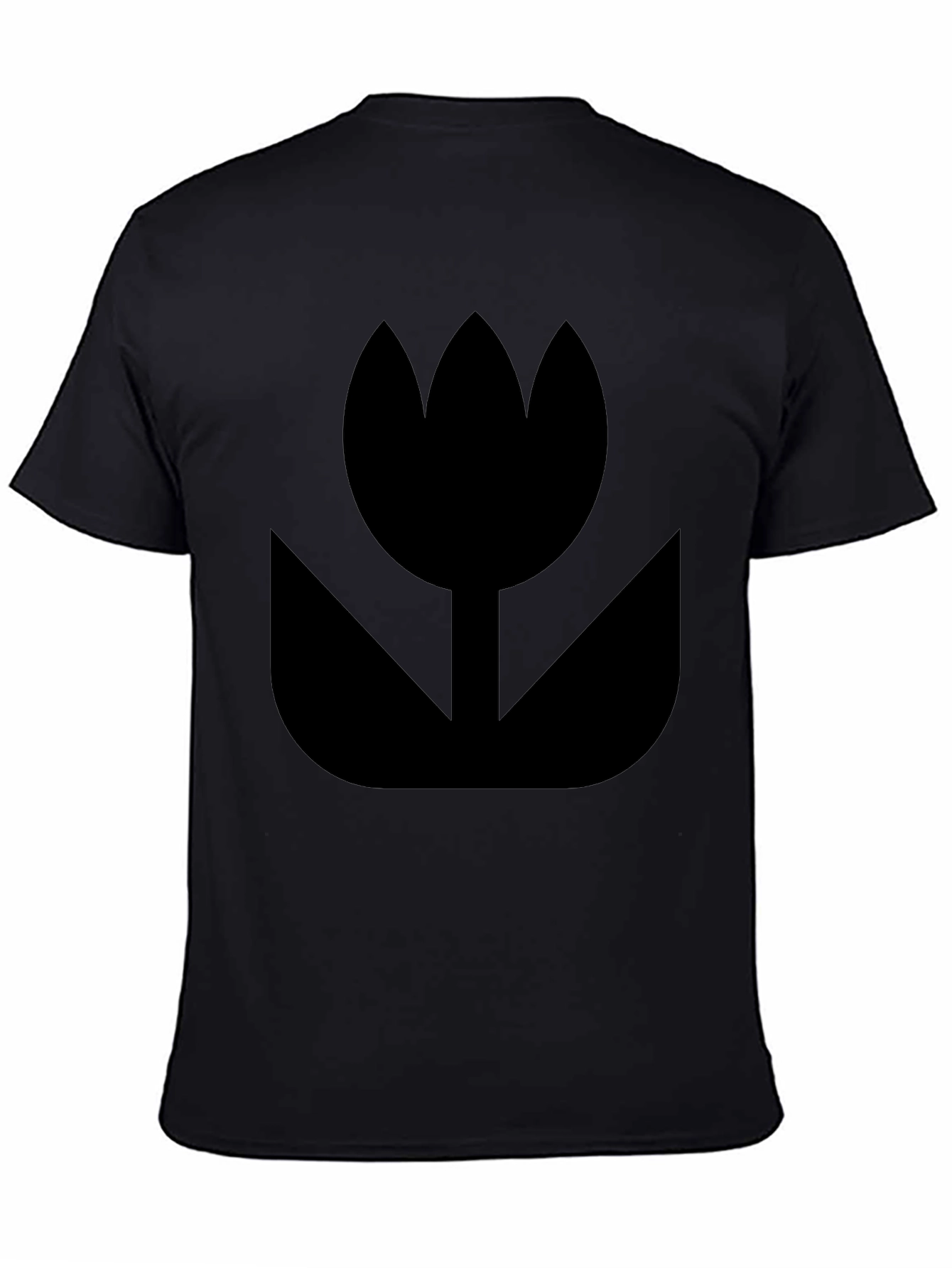 Black Tulip Graphic Tee - Stylish Unisex Design