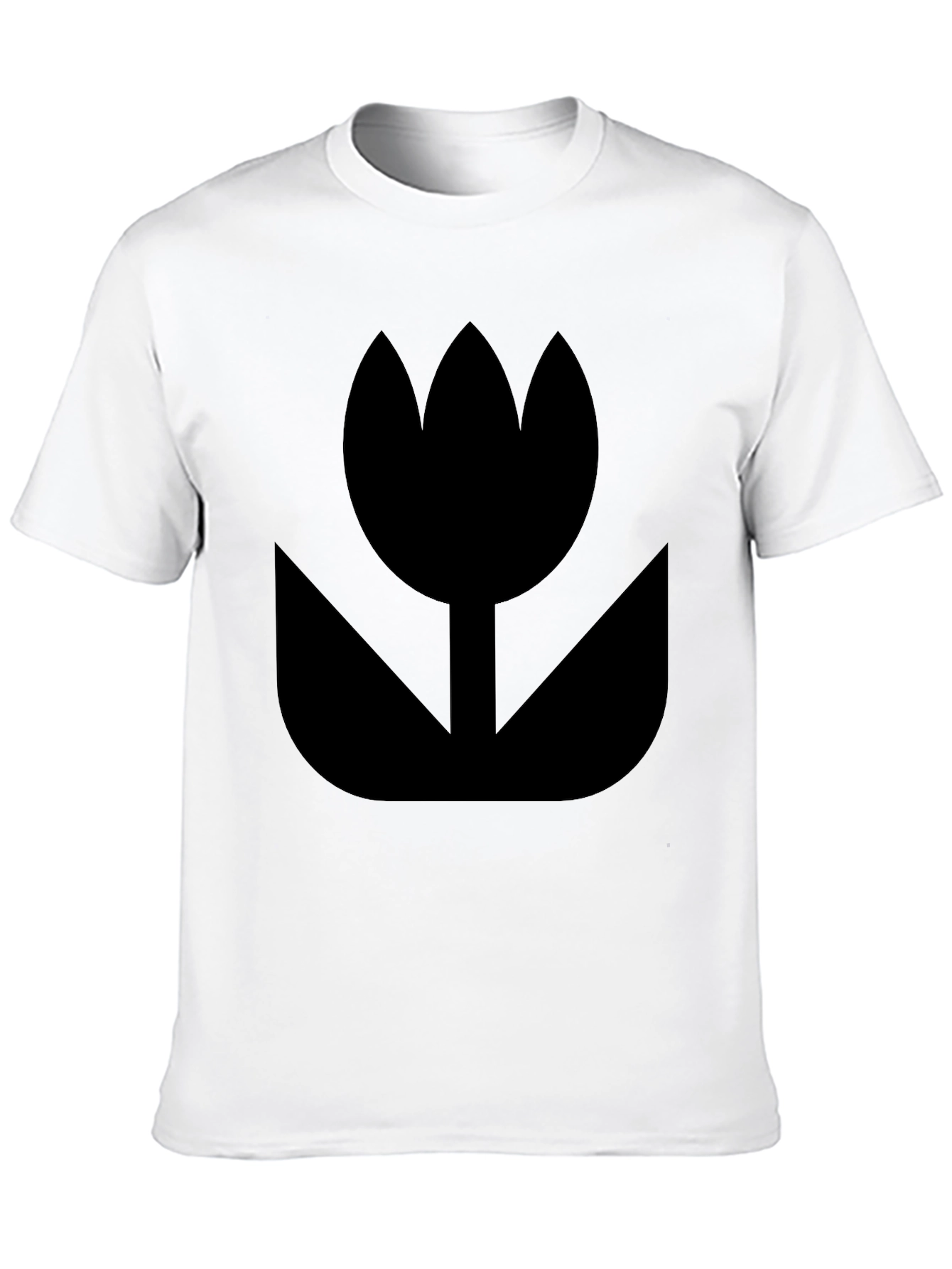 Black Tulip Graphic Tee - Stylish Unisex Design
