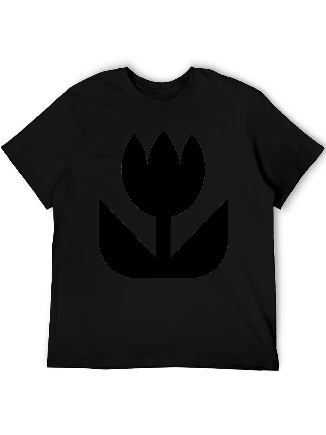 Black Tulip Graphic Tee - Stylish Unisex Design