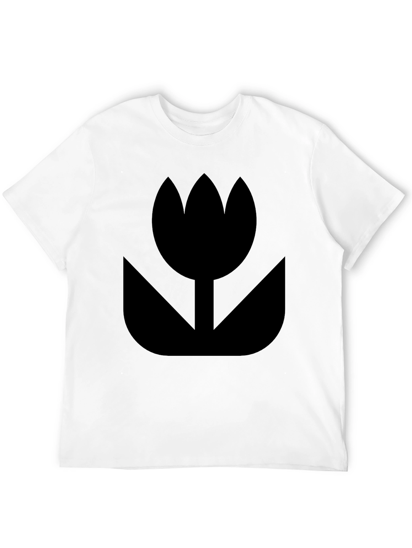 Black Tulip Graphic Tee - Stylish Unisex Design
