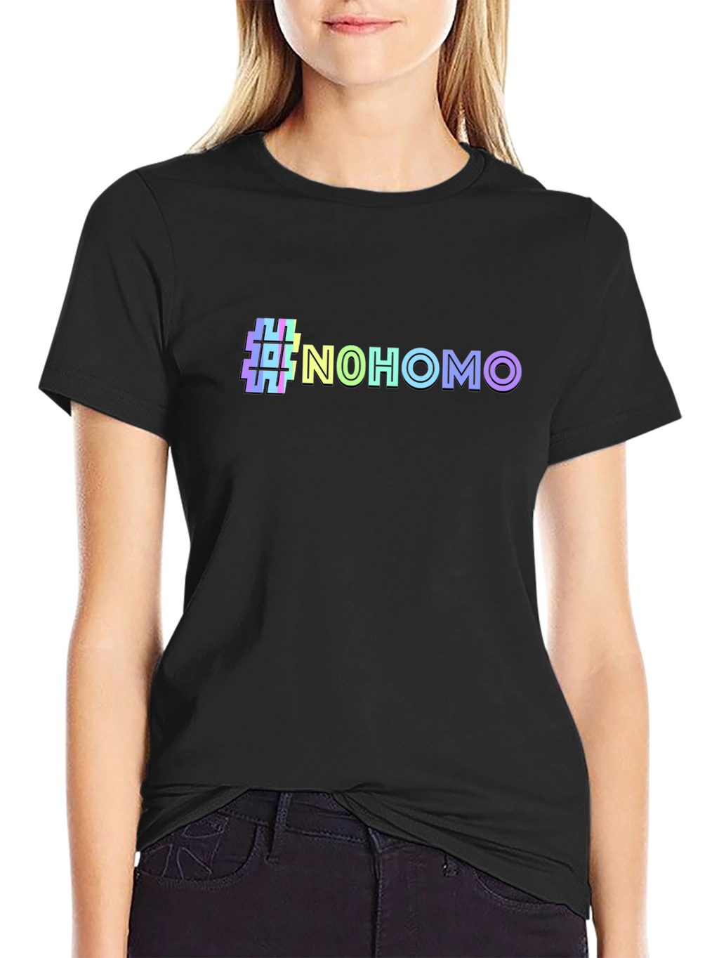 #NoHomo Graphic Print Crew Neck T-Shirt
