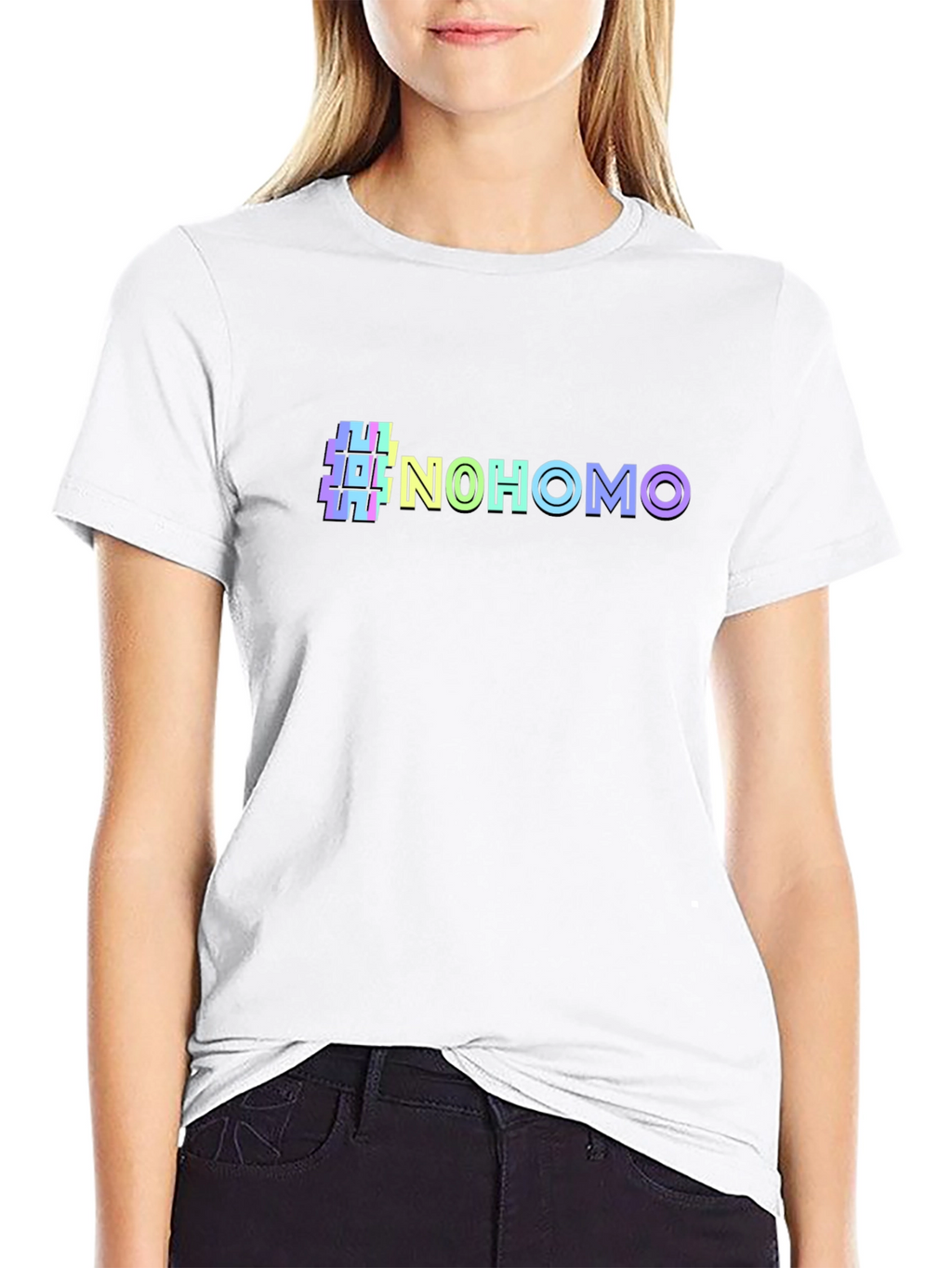 #NoHomo Graphic Print Crew Neck T-Shirt