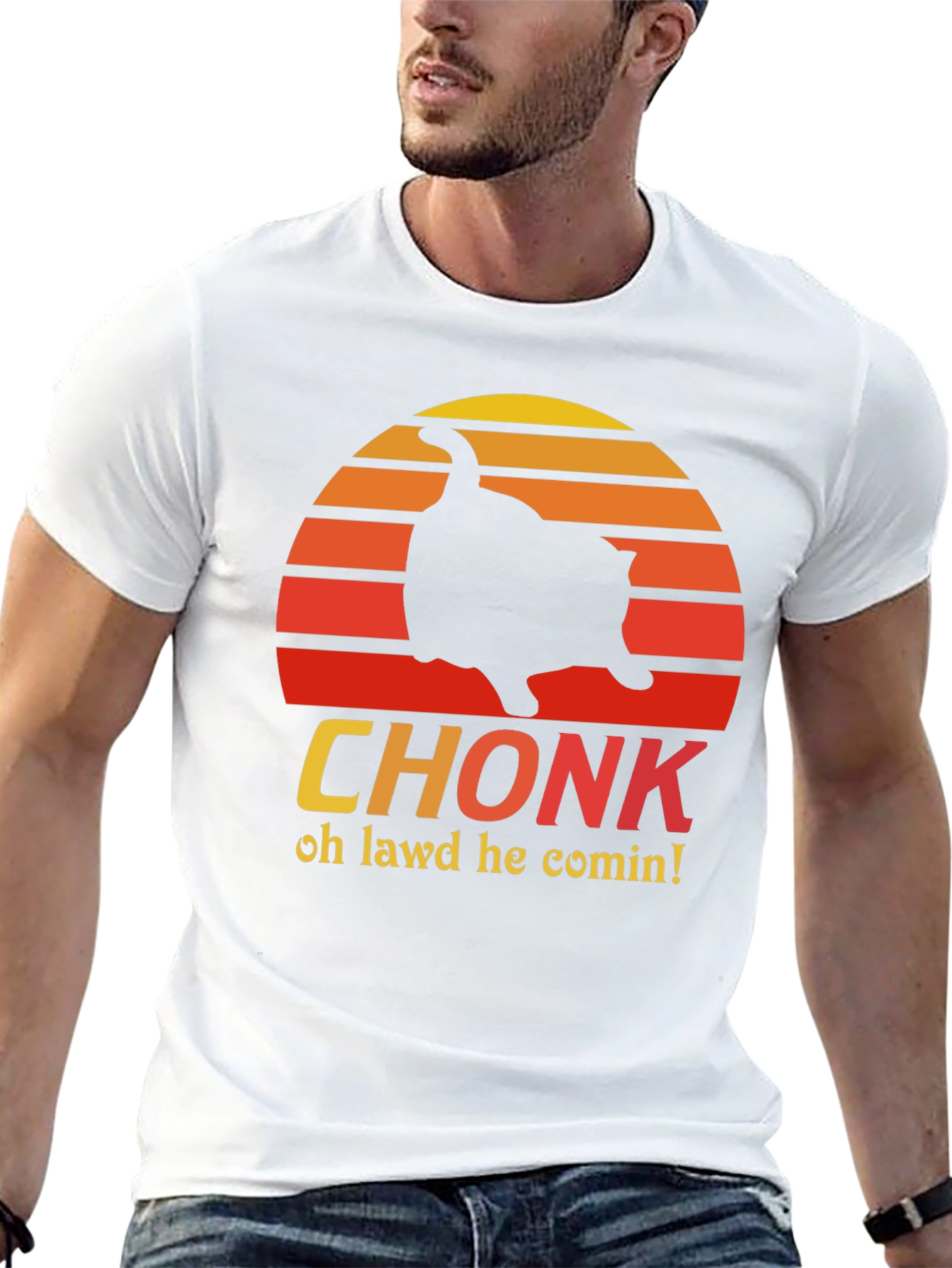 CHONK T-Shirt - Oh Lawd He Comin Black Tee