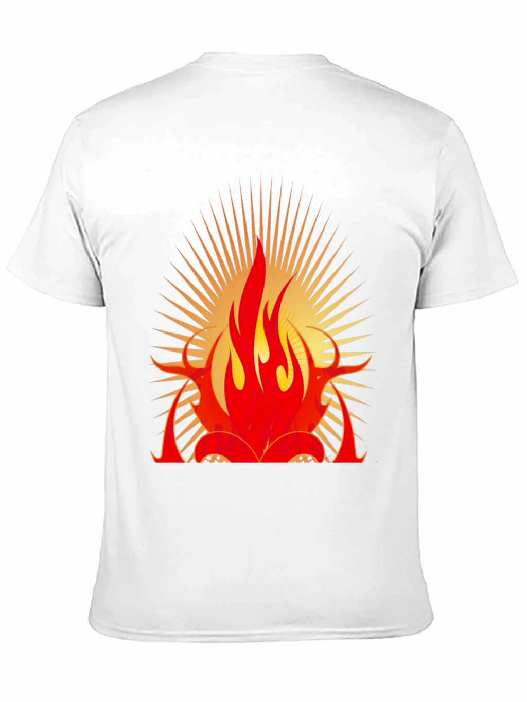 Bold Flame Graphic Black T-Shirt