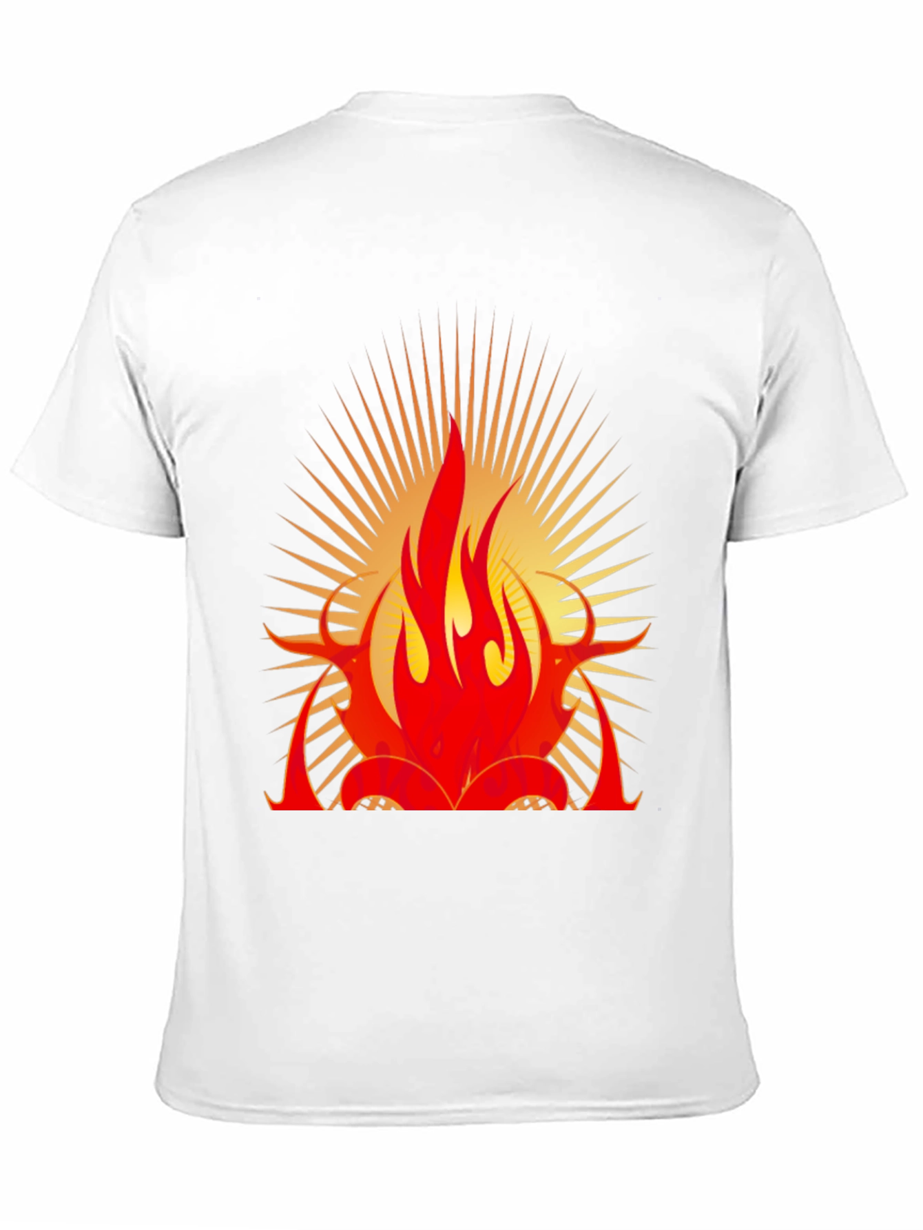 Bold Flame Graphic Black T-Shirt