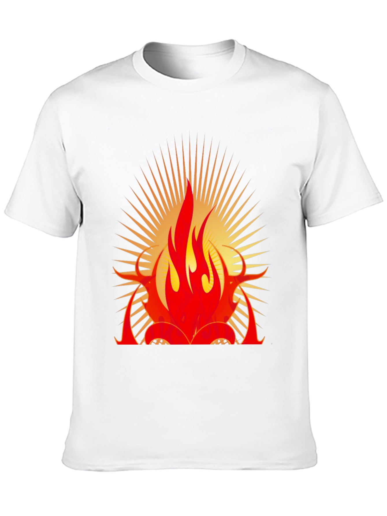 Bold Flame Graphic Black T-Shirt