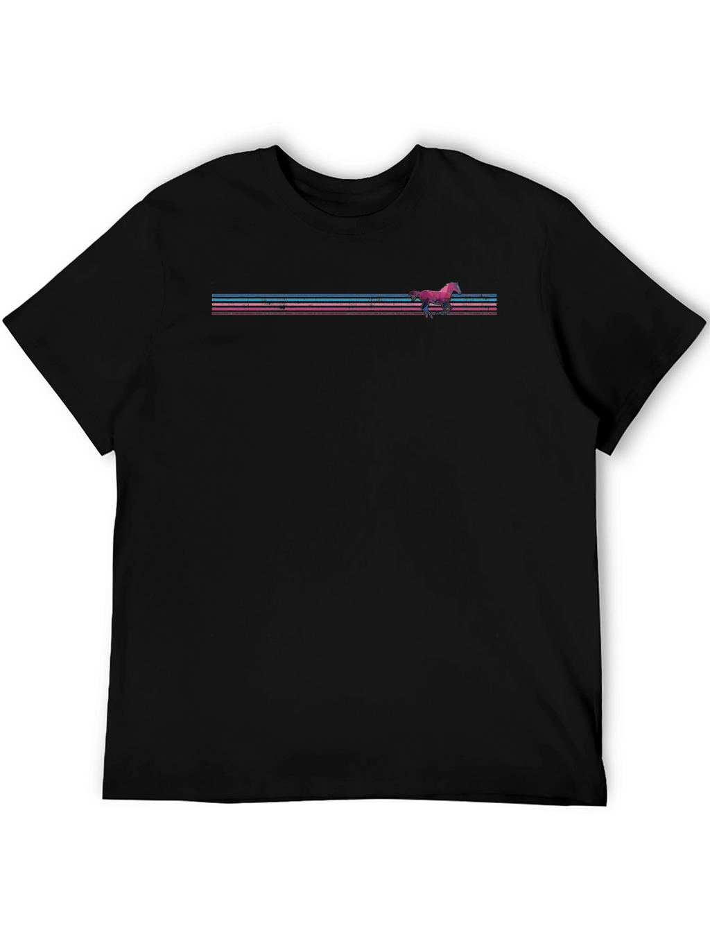 Retro Horse Graphic Tee - Black