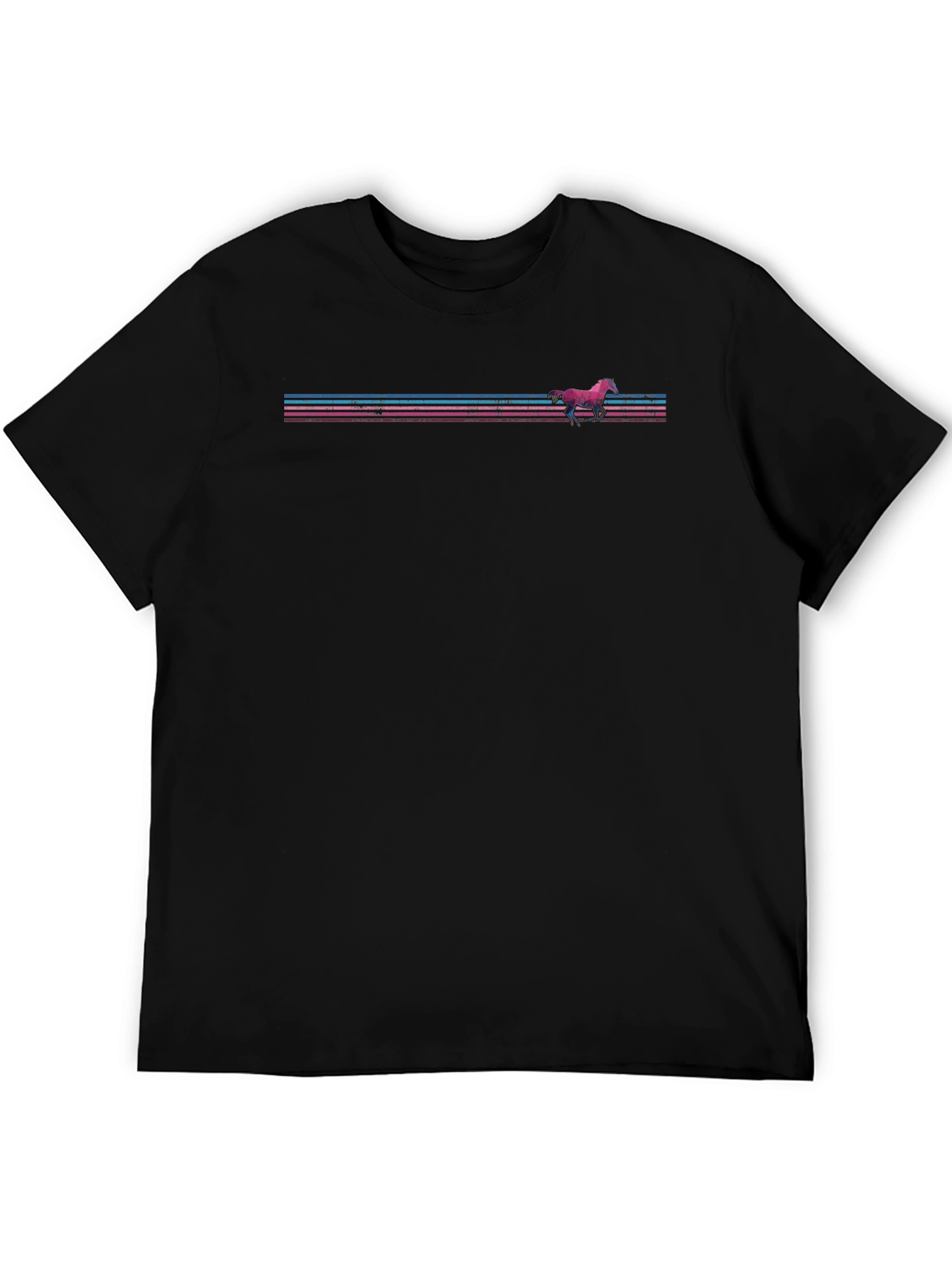 Retro Horse Graphic Tee - Black