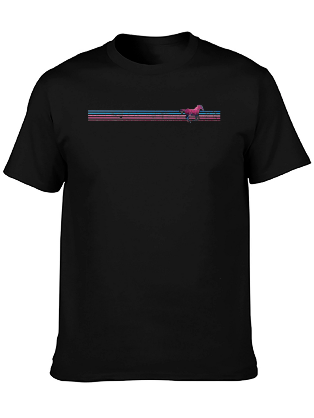 Retro Horse Graphic Tee - Black