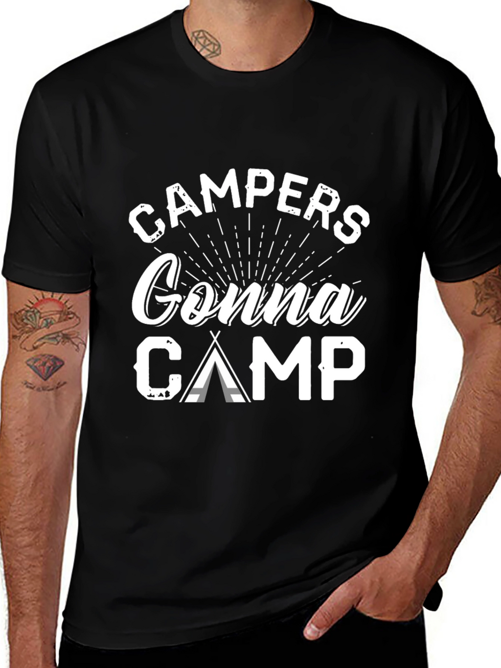 Campers Gonna Camp Black T-Shirt