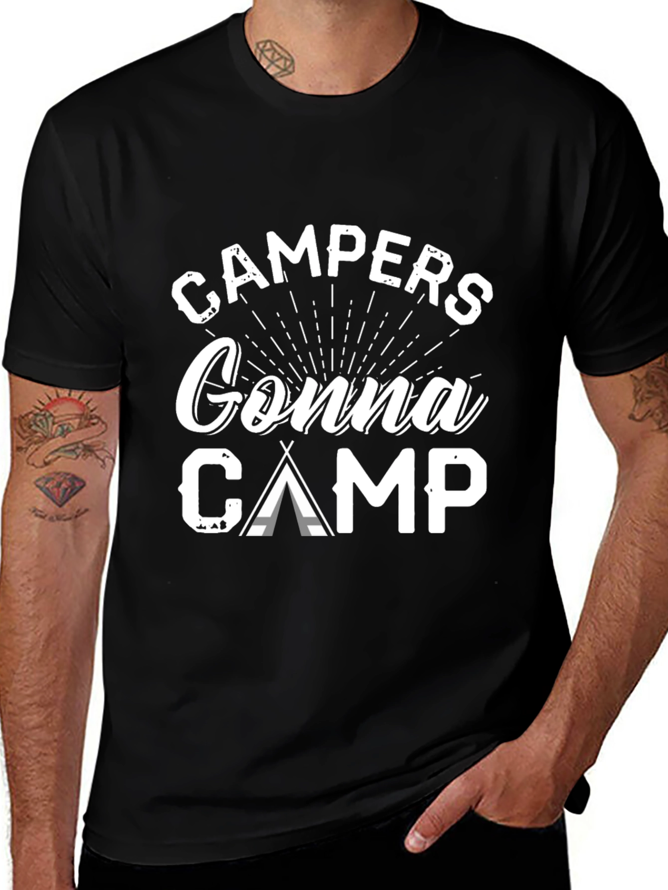 Campers Gonna Camp Black T-Shirt