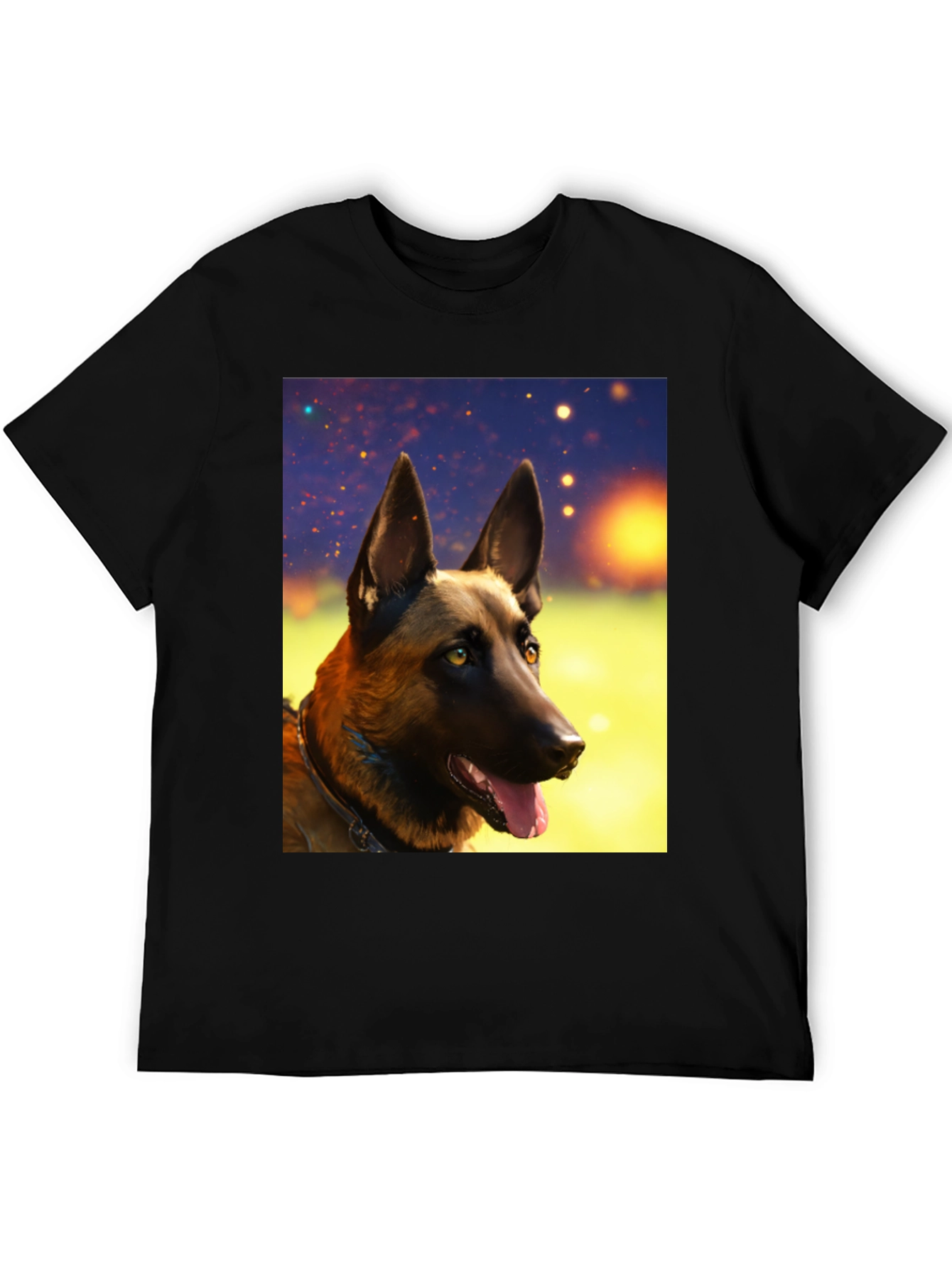 Belgian Malinois Dog Graphic Tee - Black Unisex T-Shirt