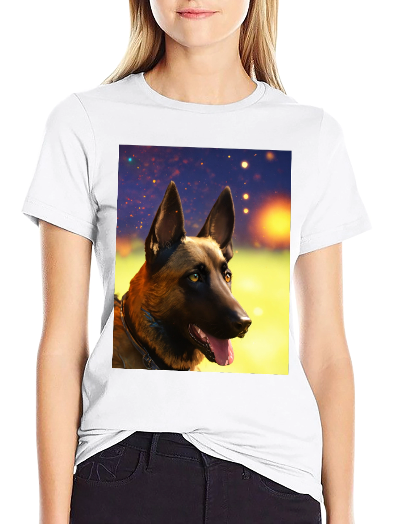 Belgian Malinois Dog Graphic Tee - Black Unisex T-Shirt