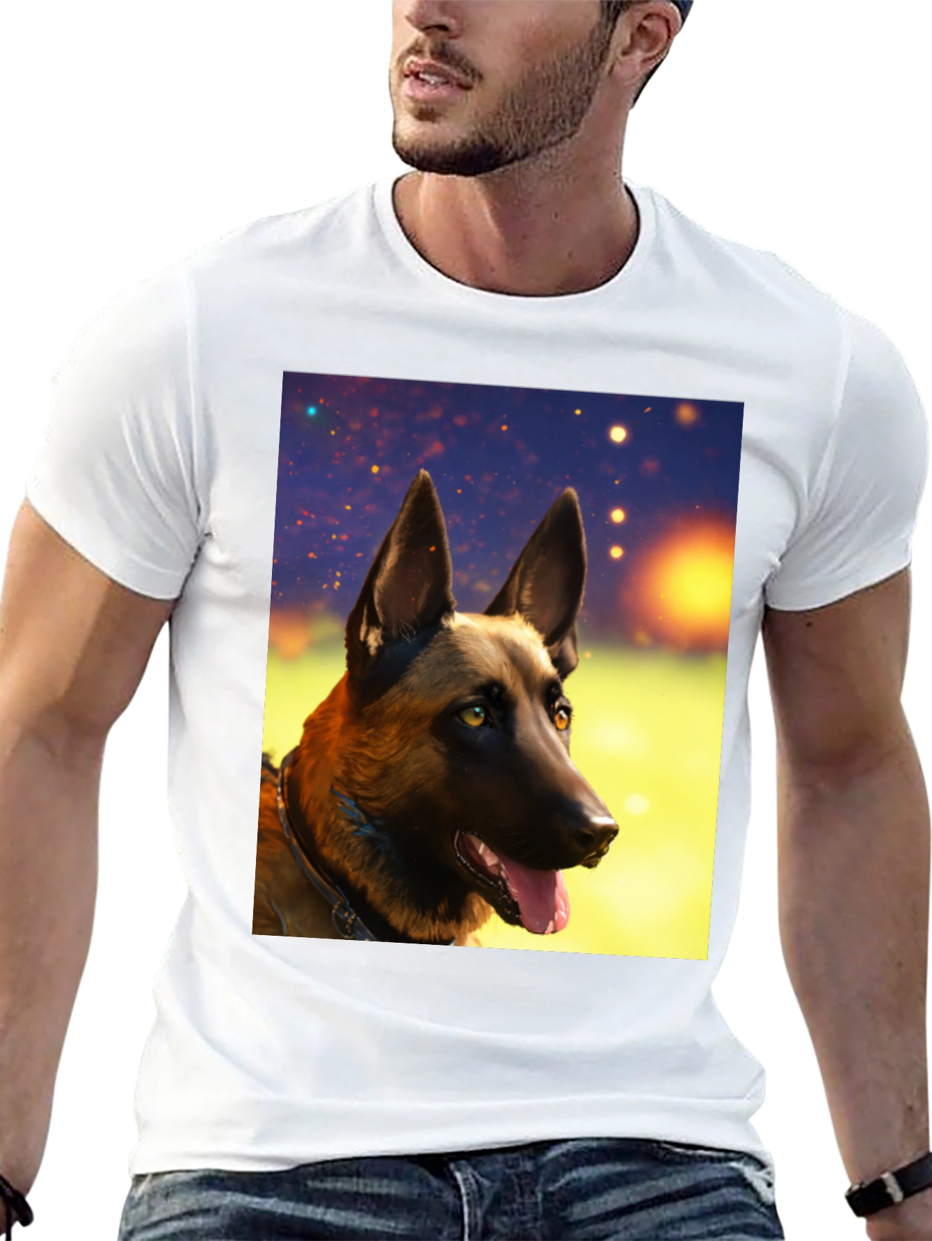 Belgian Malinois Dog Graphic Tee - Black Unisex T-Shirt