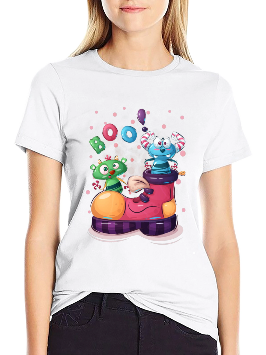 Boo Monsters in a Boot Halloween T-Shirt