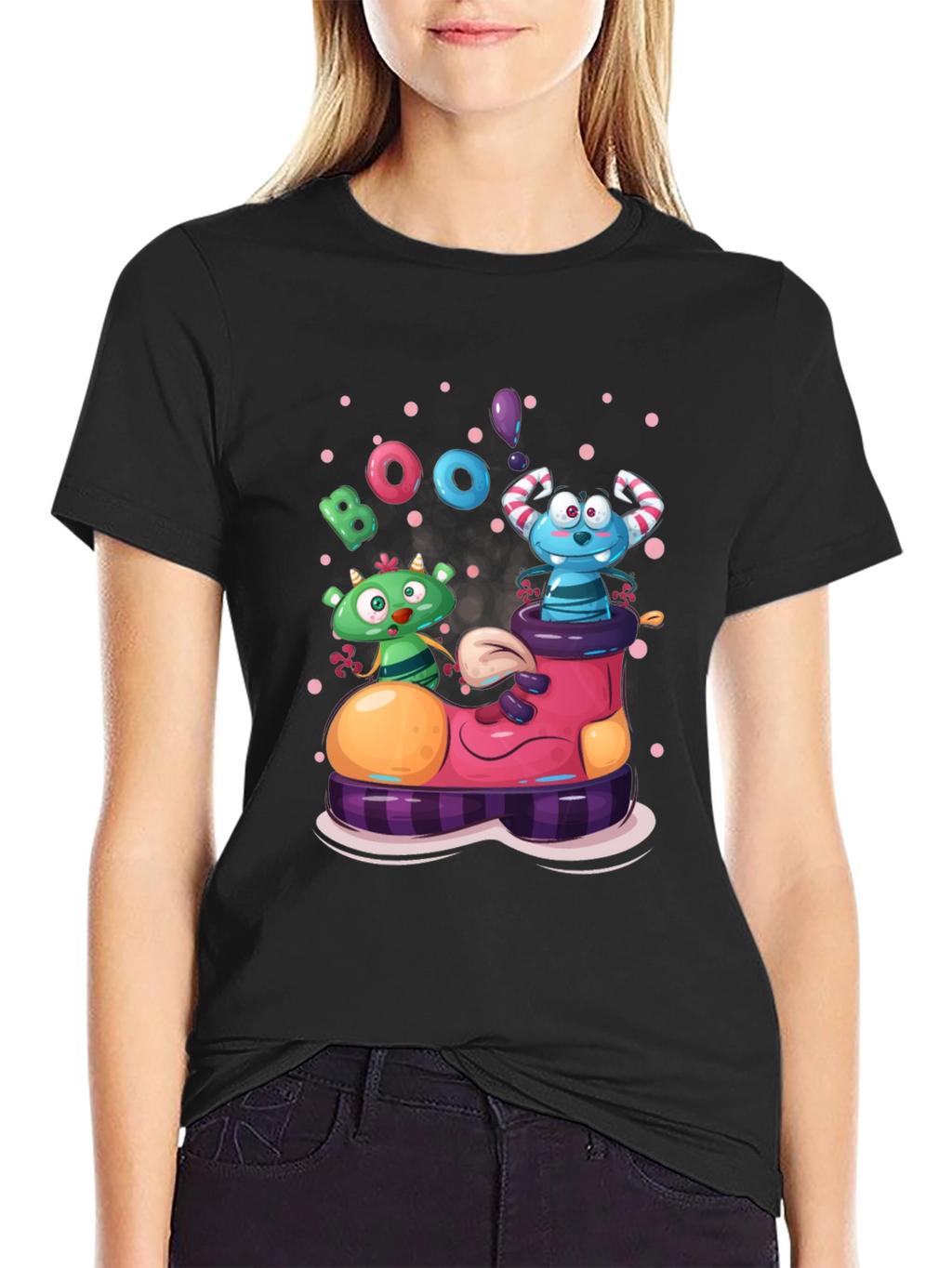 Boo Monsters in a Boot Halloween T-Shirt