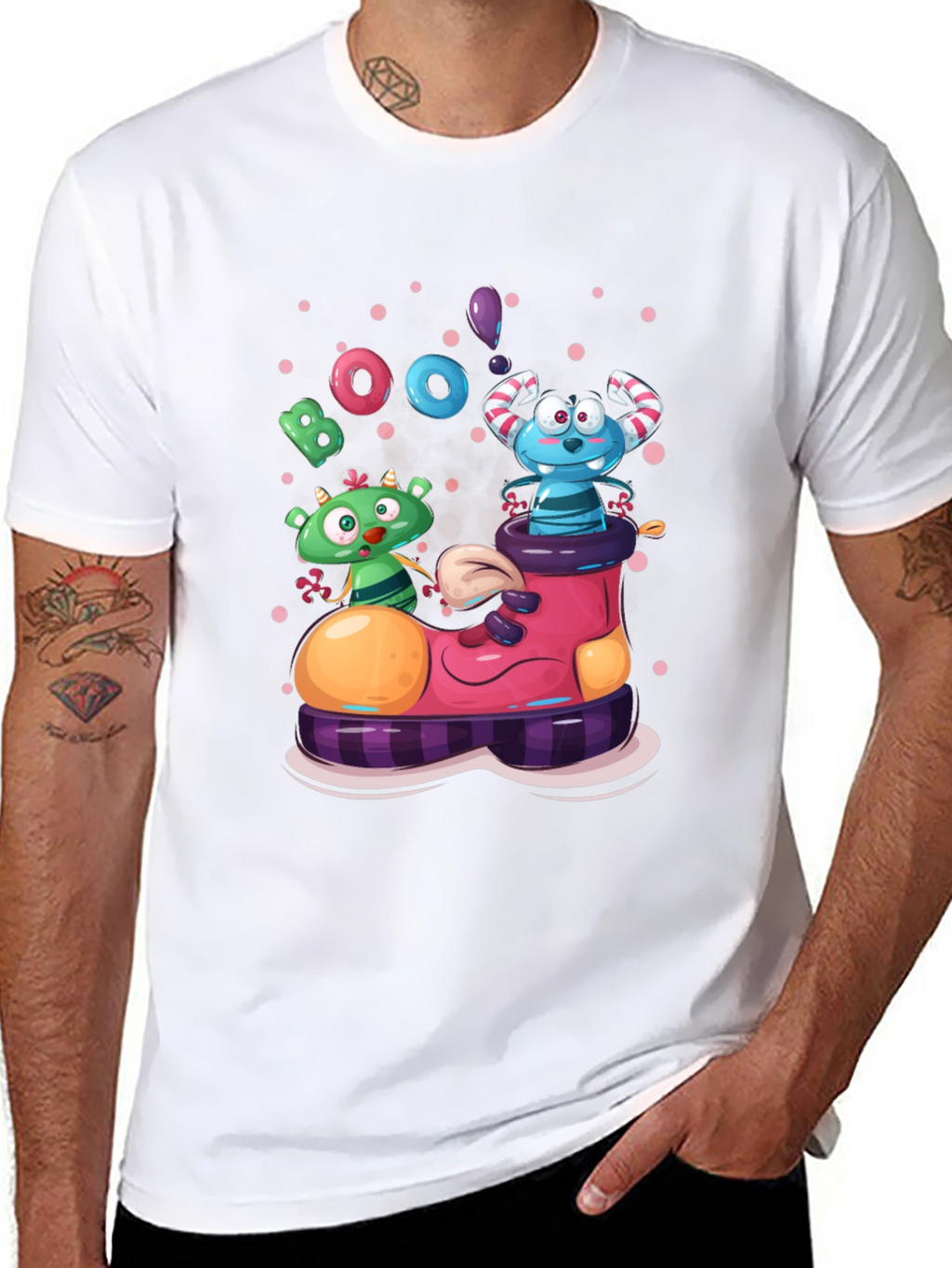 Boo Monsters in a Boot Halloween T-Shirt