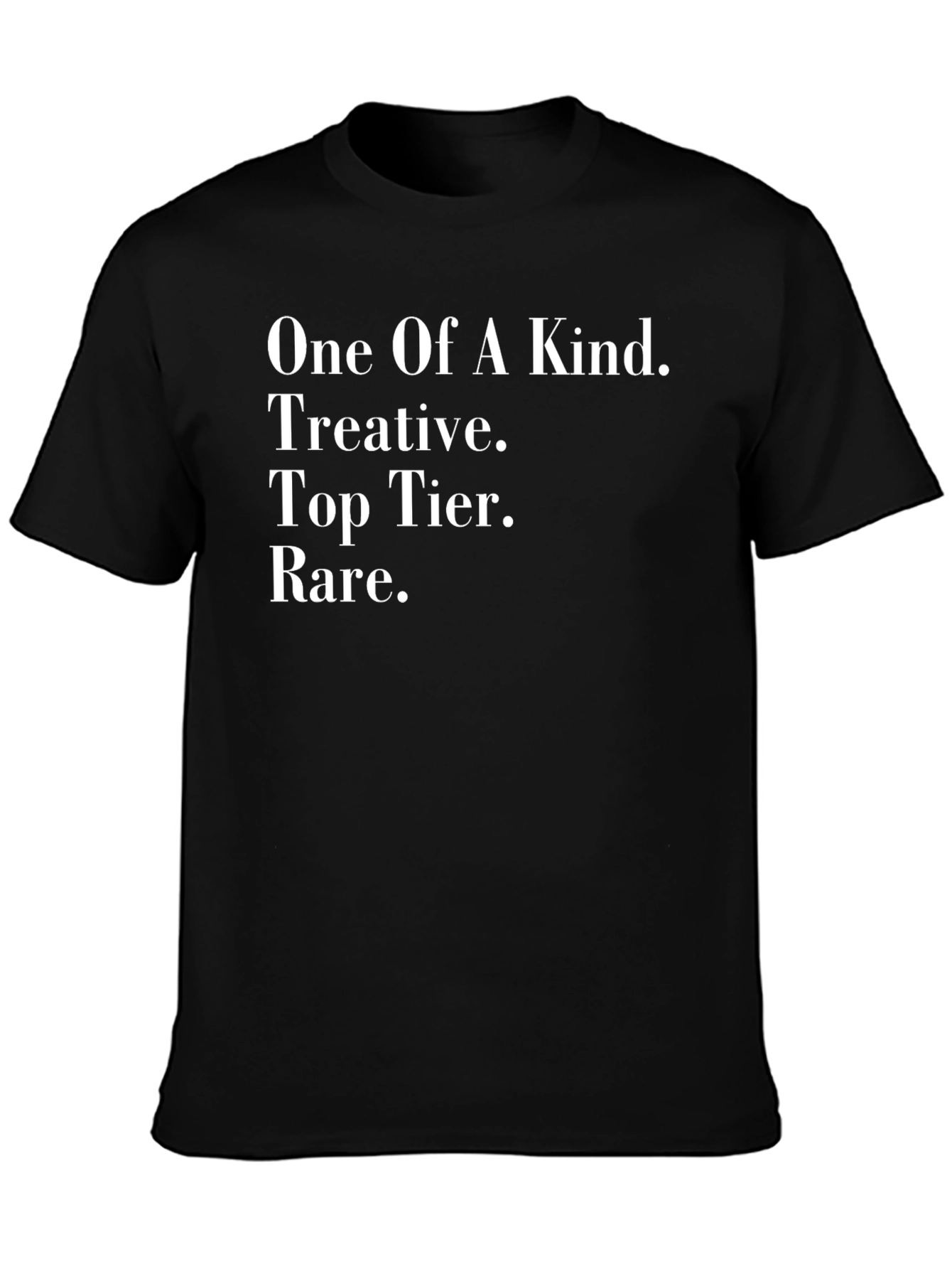 One Of A Kind Graphic Tee - Black Crew Neck