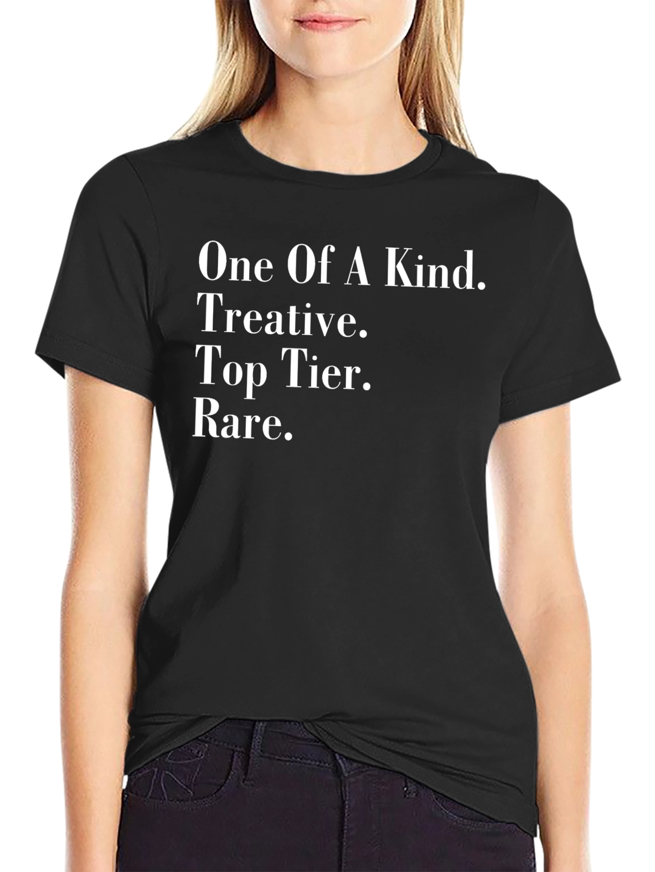 One Of A Kind Graphic Tee - Black Crew Neck
