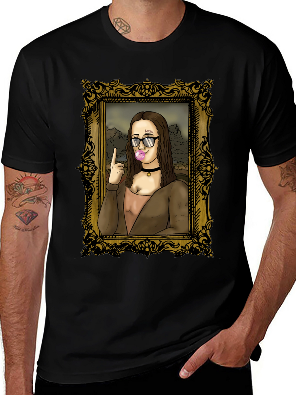 Mona Lisa Bubblegum Graphic Tee