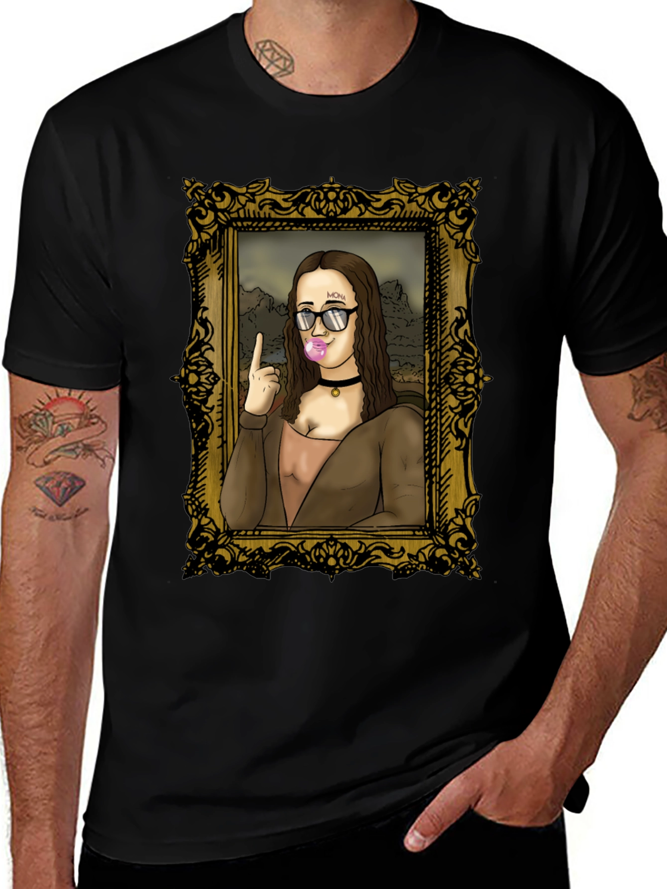 Mona Lisa Bubblegum Graphic Tee