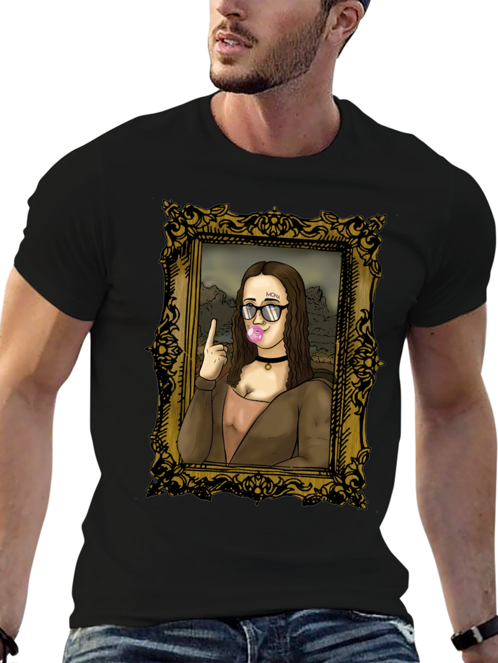 Mona Lisa Bubblegum Graphic Tee