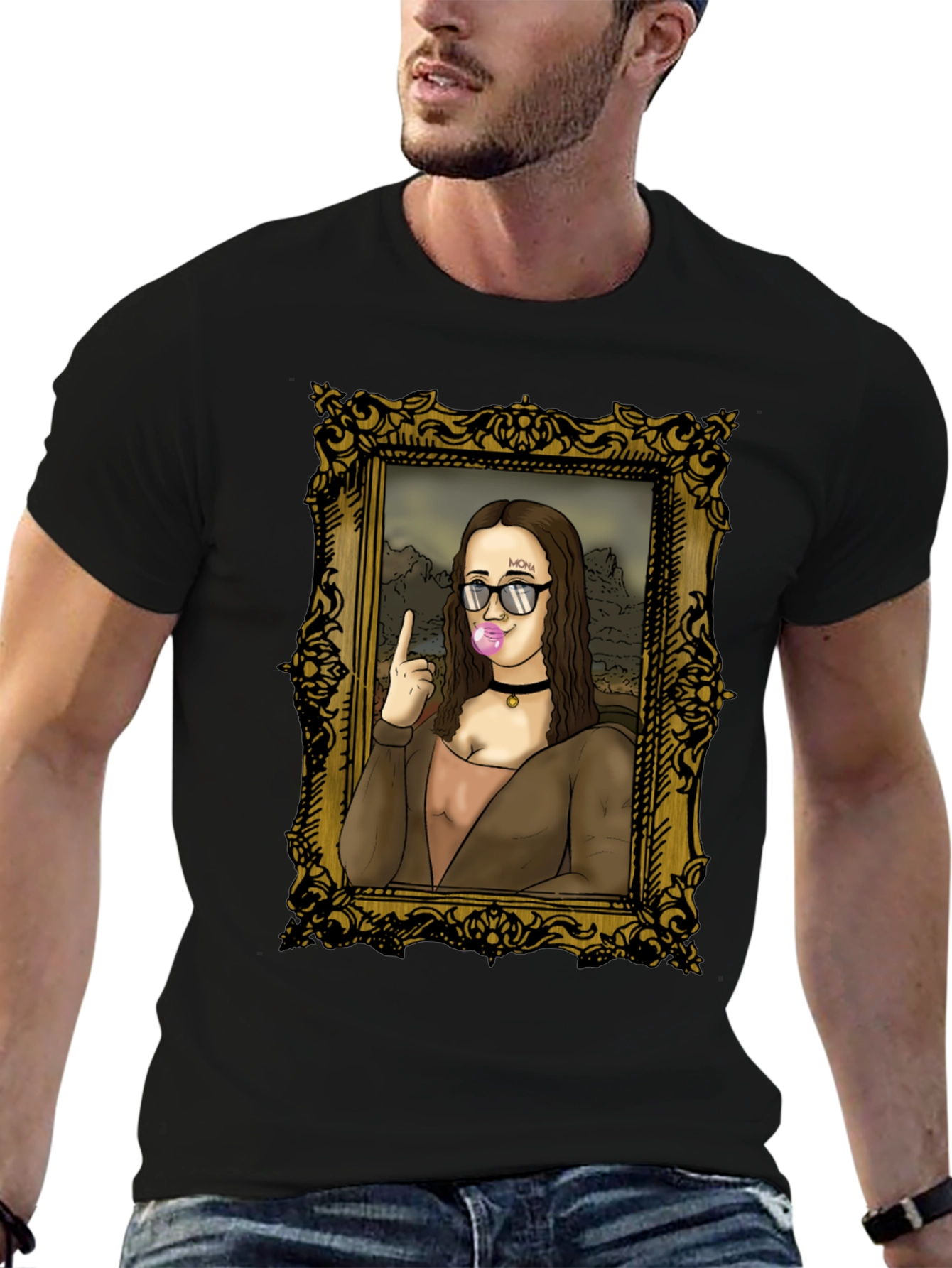 Mona Lisa Bubblegum Graphic Tee