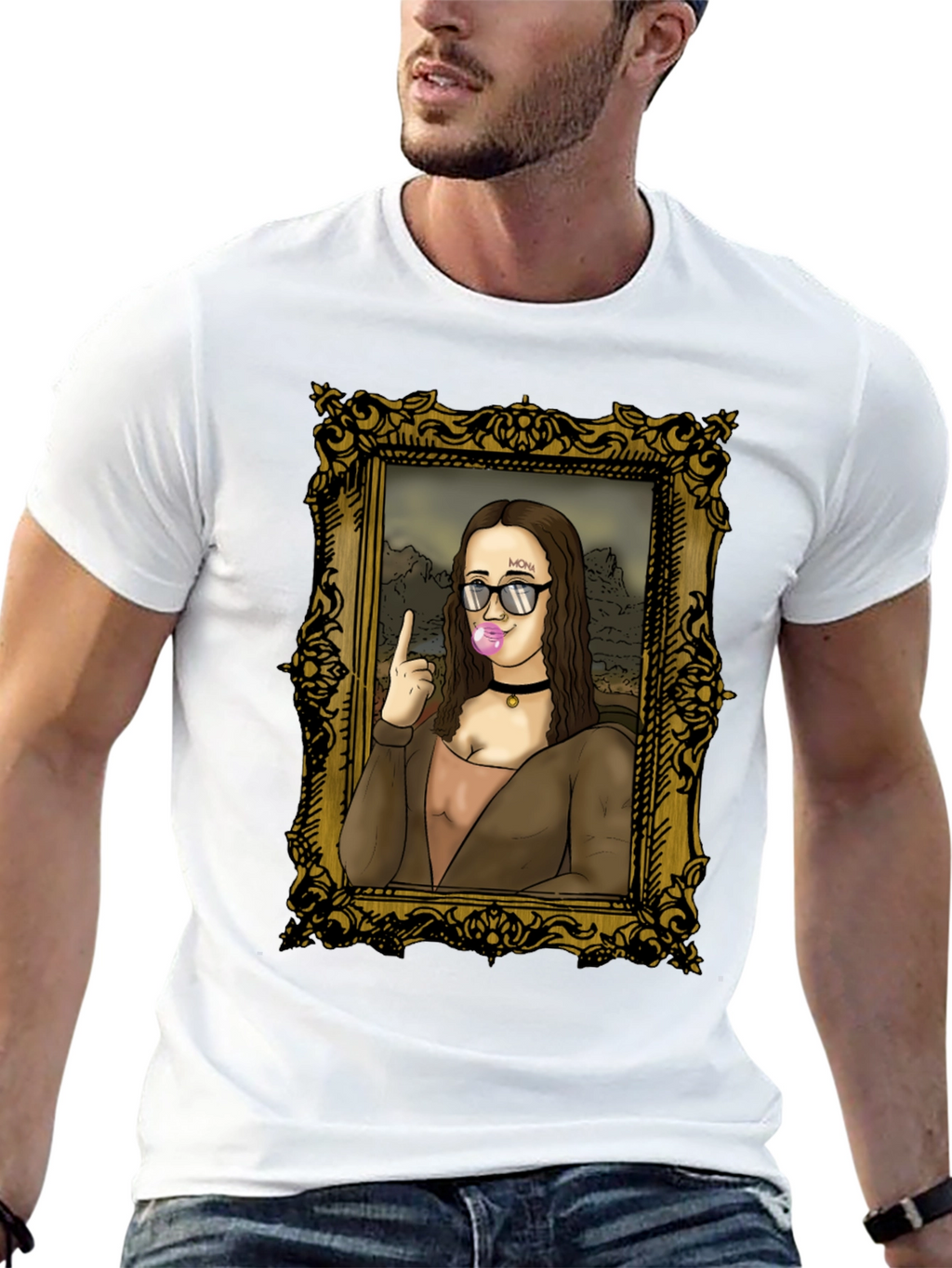 Mona Lisa Bubblegum Graphic Tee