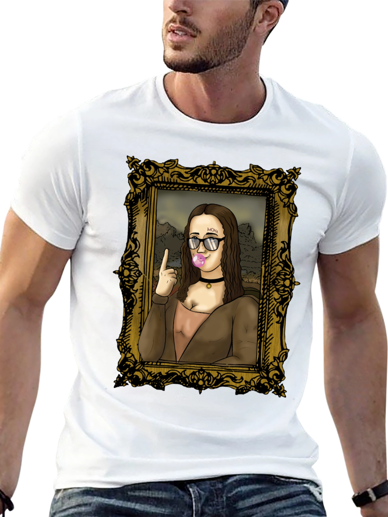 Mona Lisa Bubblegum Graphic Tee