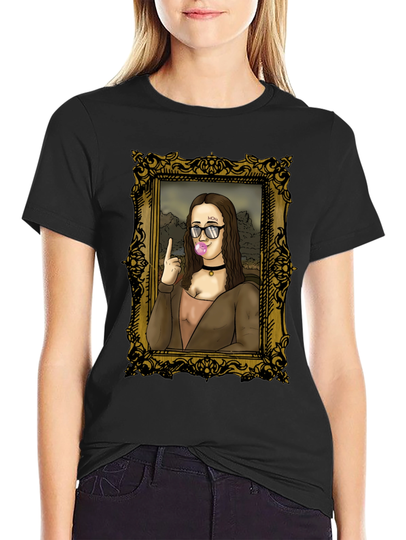 Mona Lisa Bubblegum Graphic Tee