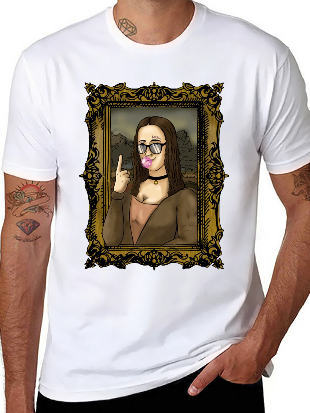 Mona Lisa Bubblegum Graphic Tee