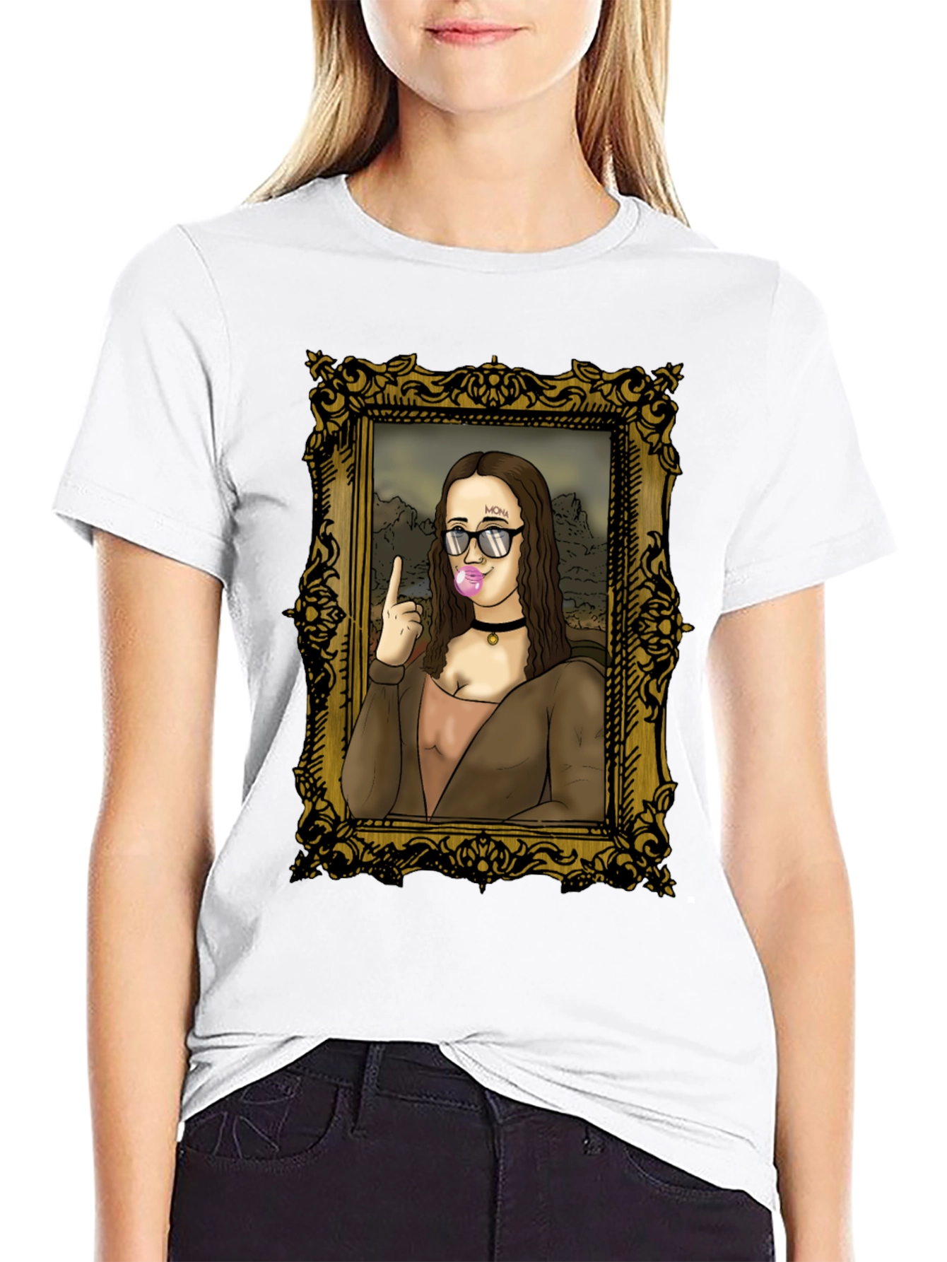 Mona Lisa Bubblegum Graphic Tee