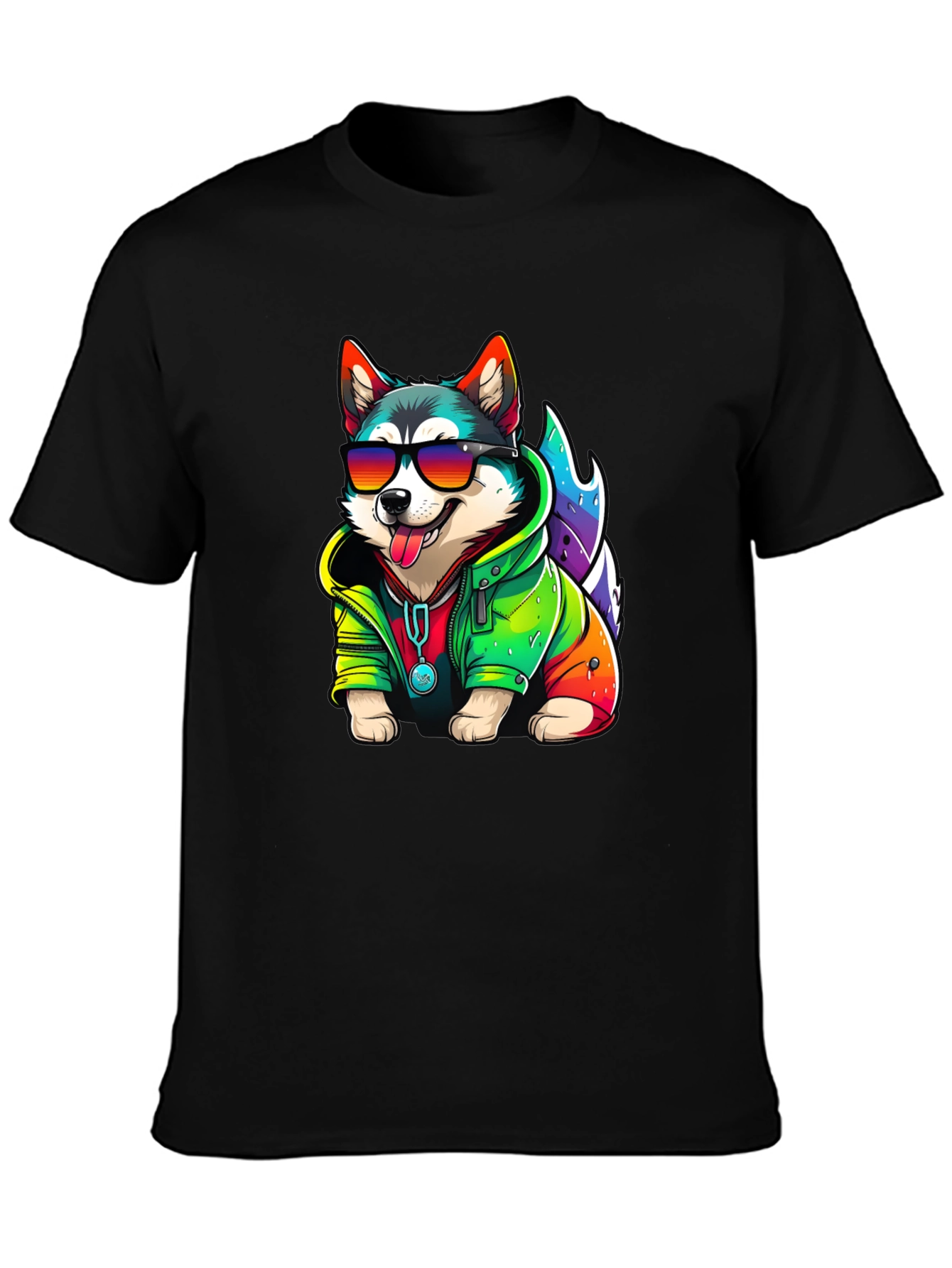 Cool Dog Tee - Fun Husky Graphic T-Shirt