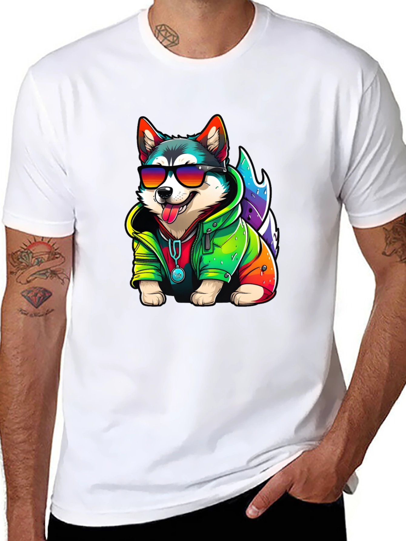 Cool Dog Tee - Fun Husky Graphic T-Shirt
