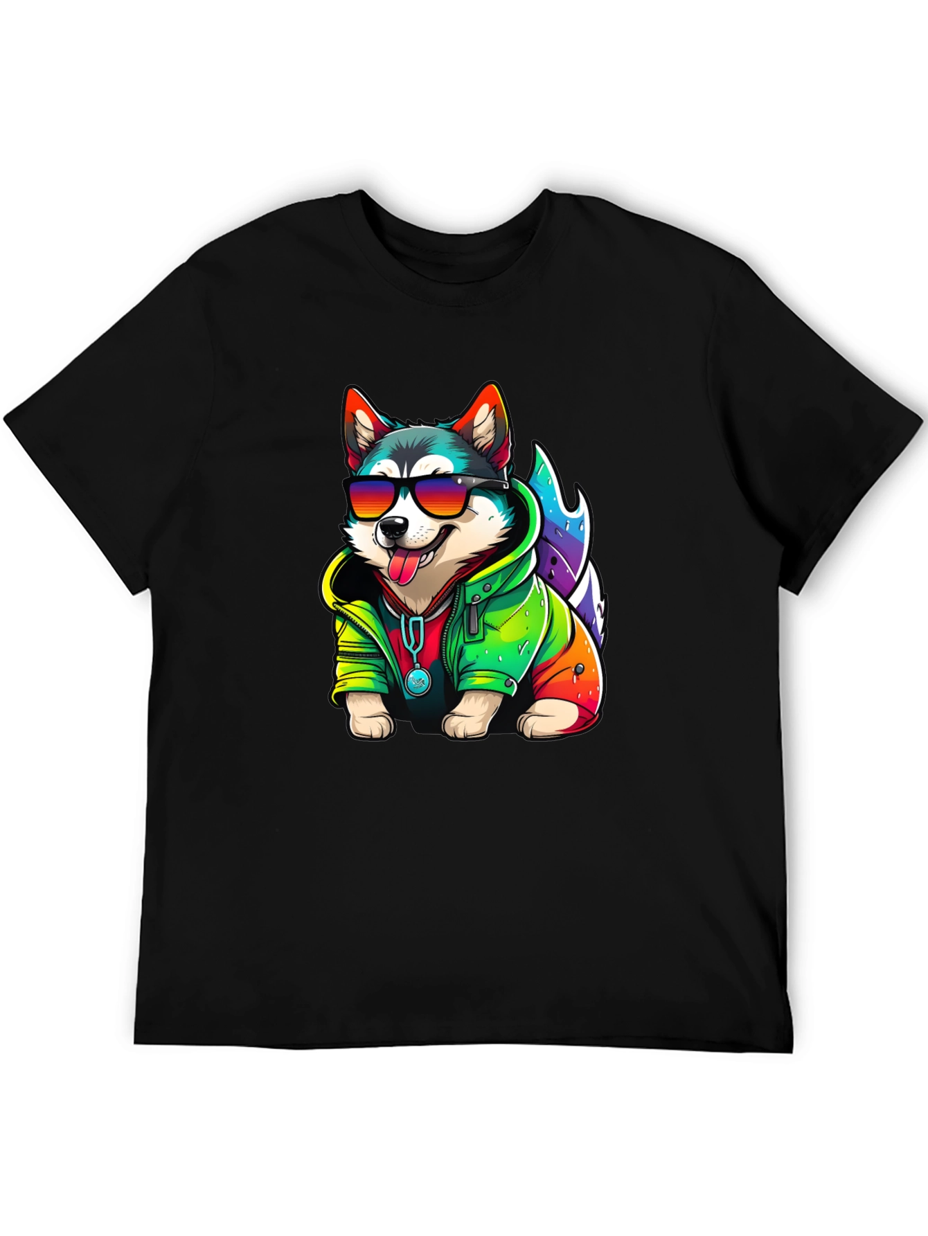 Cool Dog Tee - Fun Husky Graphic T-Shirt