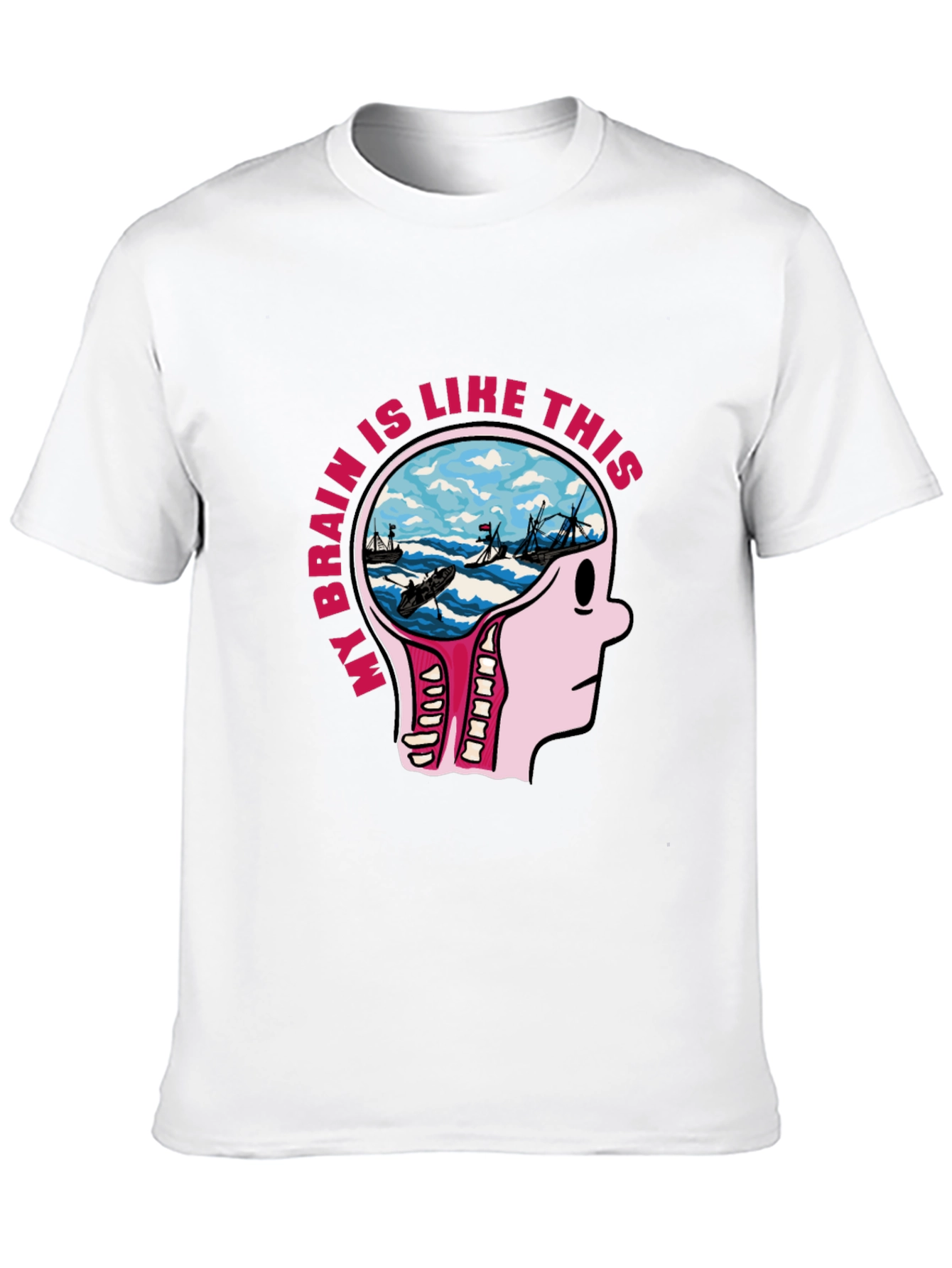 Brainstorm Tee - Novelty Graphic T-Shirt for Thinkers